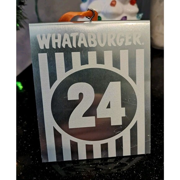 NEW 2024 Whataburger Table Tent Silver Christmas Ornament - Picture 2 of 7